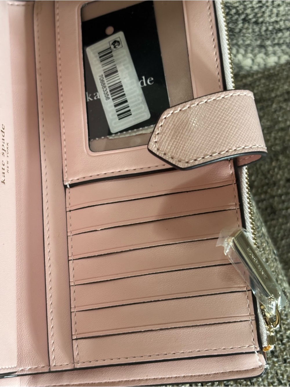 kate spade Blush Pink Saffiano Leather Wristlet Clutch - Picture 3 of 10